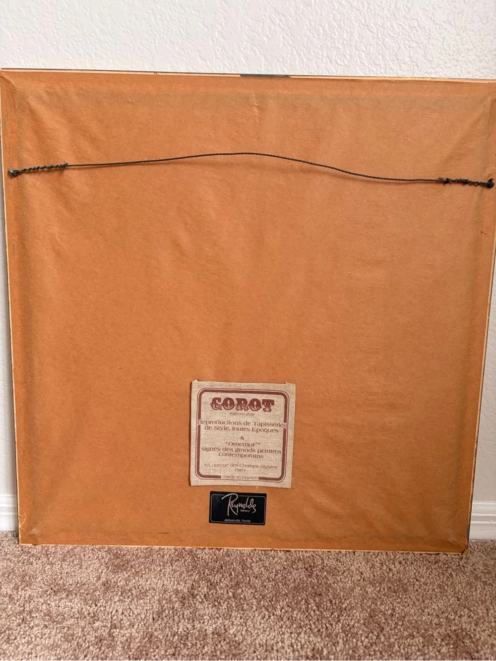 Vintage French Gorot Woven Tapestry – Made in France – Framed